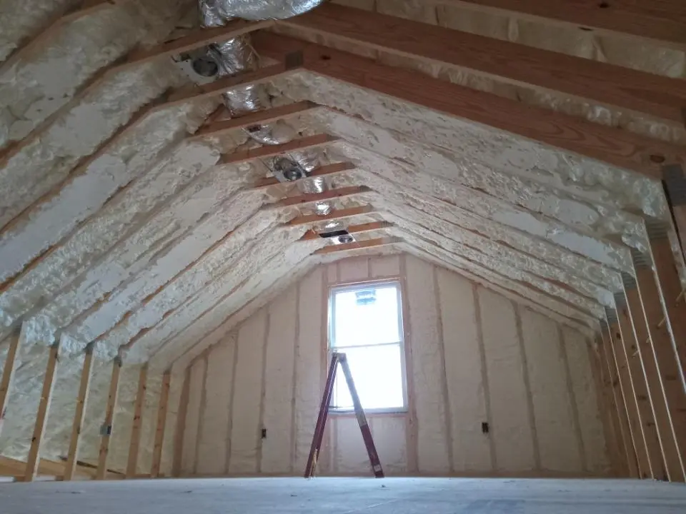 Spray foam roofing application for Crawl Space Insulation project in Mableton